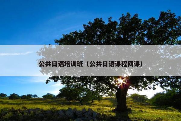 公共日语培训班（公共日语课程网课）