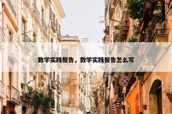 数学实践报告，数学实践报告怎么写