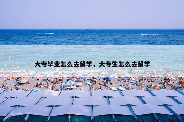 大专毕业怎么去留学，大专生怎么去留学