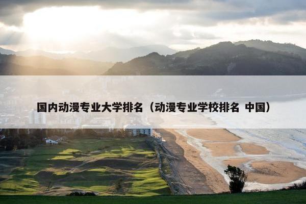 国内动漫专业大学排名（动漫专业学校排名 中国）
