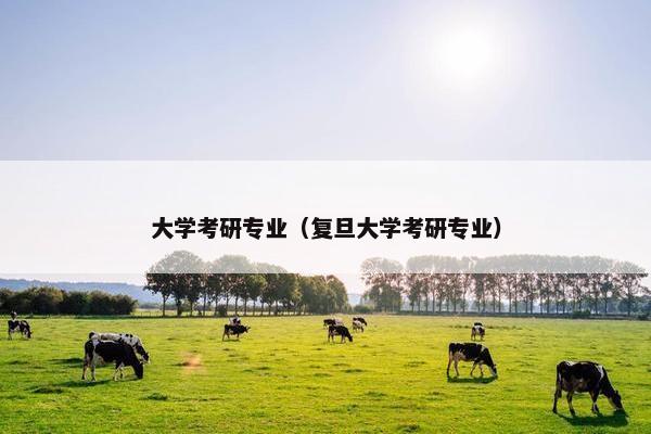 大学考研专业（复旦大学考研专业）