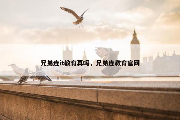 兄弟连it教育真吗，兄弟连教育官网