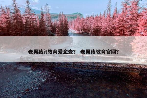 老男孩it教育爱企查？ 老男孩教育官网？