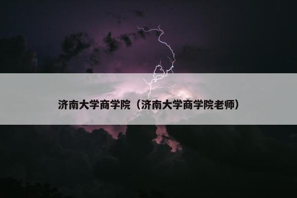 济南大学商学院（济南大学商学院老师）