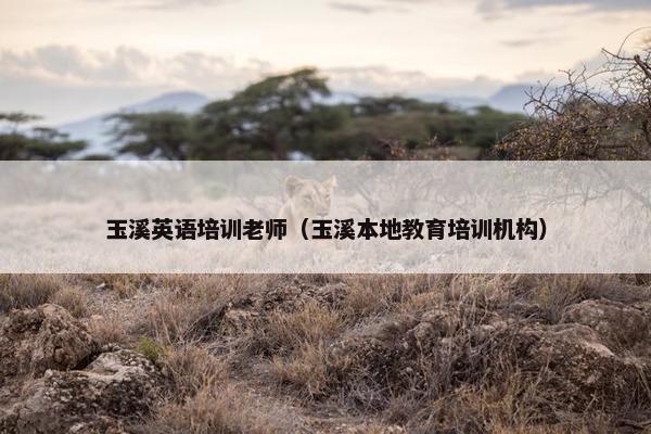 玉溪英语培训老师（玉溪本地教育培训机构）