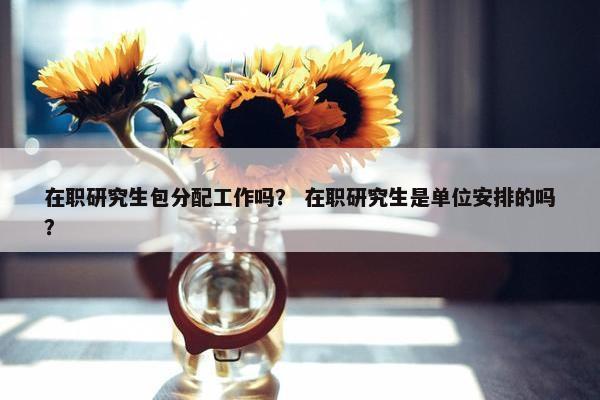 在职研究生包分配工作吗？ 在职研究生是单位安排的吗？