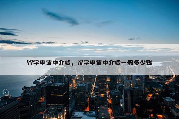 留学申请中介费，留学申请中介费一般多少钱