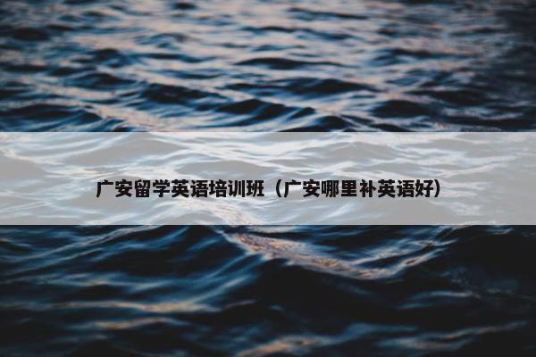 广安留学英语培训班（广安哪里补英语好）
