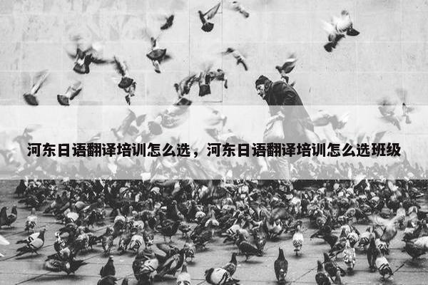 河东日语翻译培训怎么选，河东日语翻译培训怎么选班级