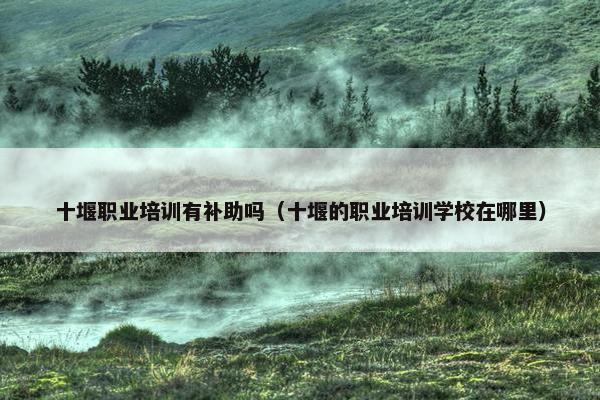 十堰职业培训有补助吗（十堰的职业培训学校在哪里）