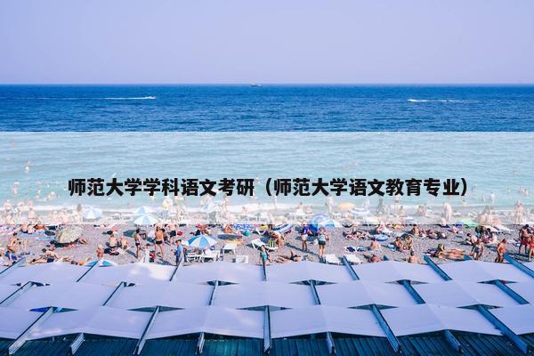 师范大学学科语文考研（师范大学语文教育专业）