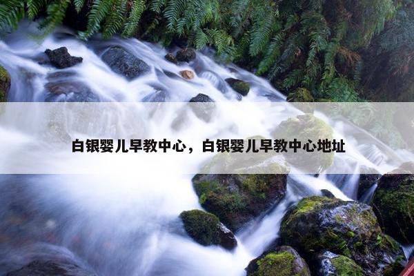 白银婴儿早教中心，白银婴儿早教中心地址