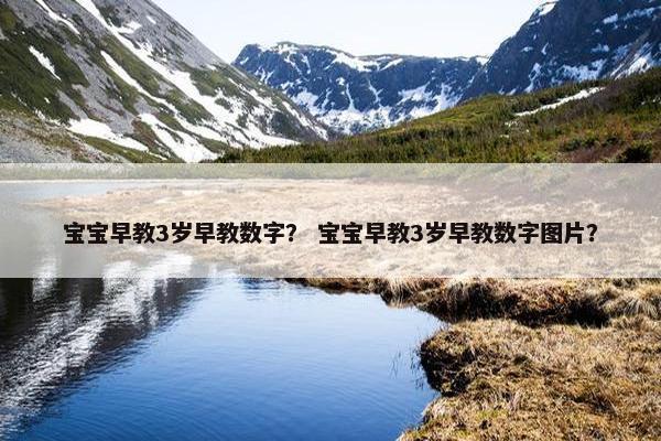 宝宝早教3岁早教数字？ 宝宝早教3岁早教数字图片？