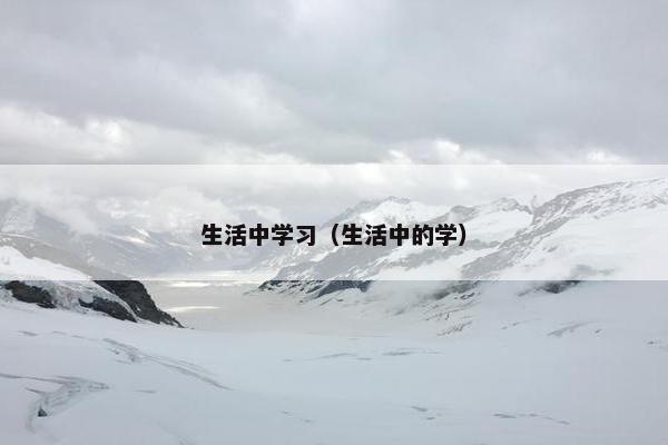 生活中学习（生活中的学）