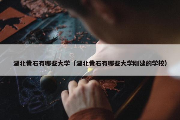 湖北黄石有哪些大学（湖北黄石有哪些大学刚建的学校）
