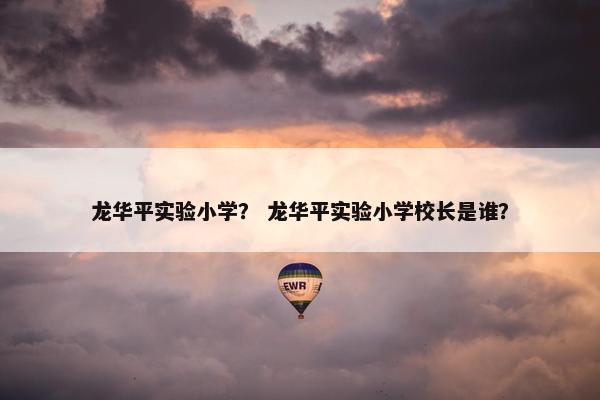 龙华平实验小学？ 龙华平实验小学校长是谁？
