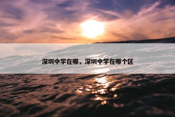 深圳中学在哪，深圳中学在哪个区