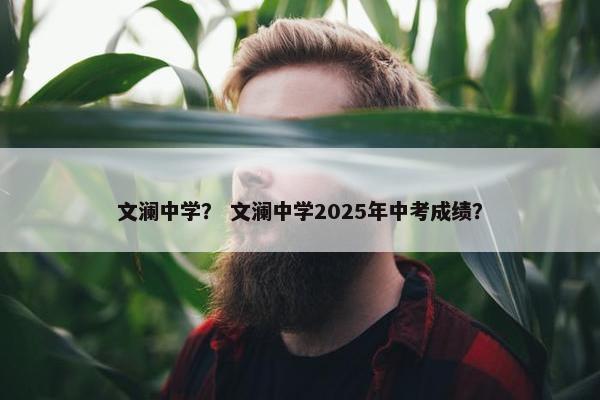 文澜中学？ 文澜中学2025年中考成绩？