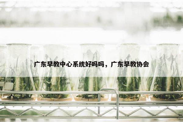 广东早教中心系统好吗吗，广东早教协会