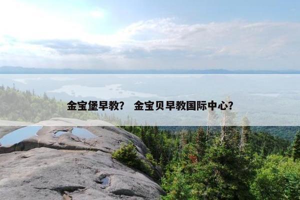 金宝堡早教？ 金宝贝早教国际中心？