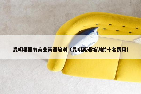 昆明哪里有商业英语培训（昆明英语培训前十名费用）