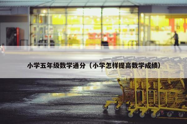 小学五年级数学通分（小学怎样提高数学成绩）