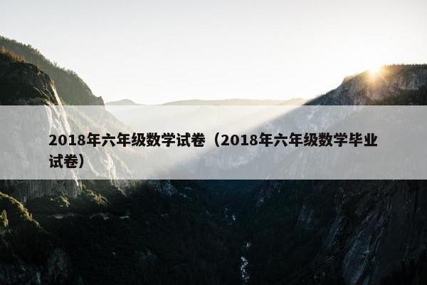 2018年六年级数学试卷（2018年六年级数学毕业试卷）