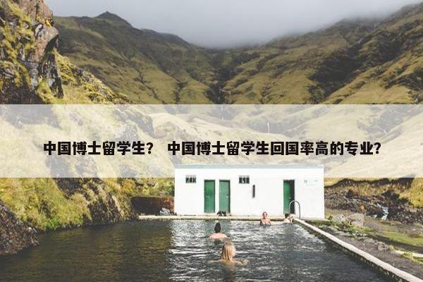 中国博士留学生？ 中国博士留学生回国率高的专业？