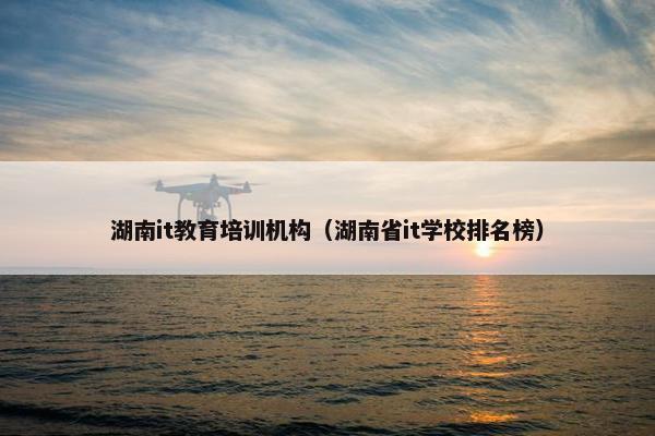 湖南it教育培训机构（湖南省it学校排名榜）