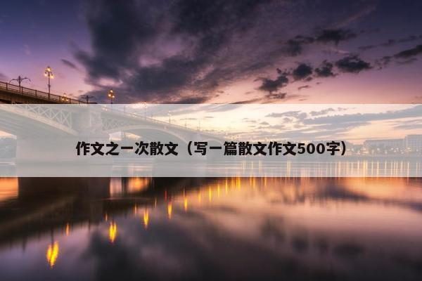 作文之一次散文（写一篇散文作文500字）