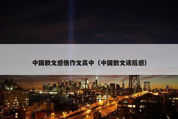 中国散文感悟作文高中（中国散文读后感）