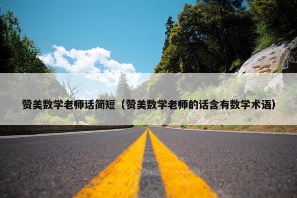 赞美数学老师话简短（赞美数学老师的话含有数学术语）