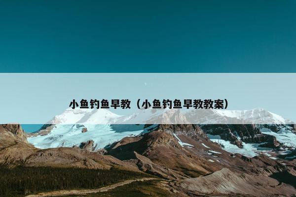 小鱼钓鱼早教（小鱼钓鱼早教教案）