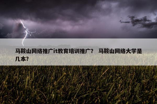 马鞍山网络推广it教育培训推广？ 马鞍山网络大学是几本？