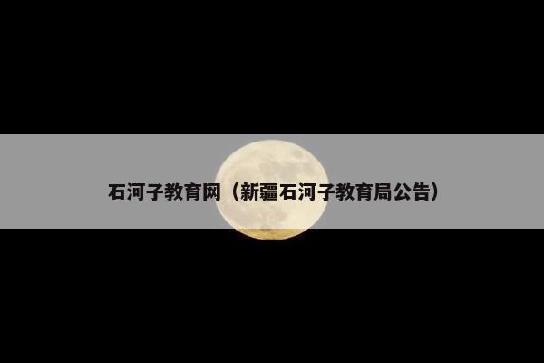 石河子教育网（新疆石河子教育局公告）