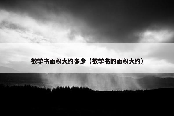 数学书面积大约多少（数学书的面积大约）