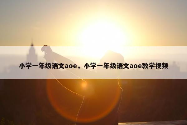 小学一年级语文aoe，小学一年级语文aoe教学视频