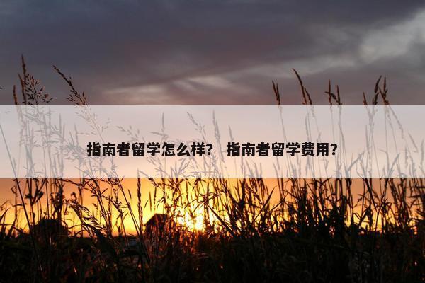 指南者留学怎么样？ 指南者留学费用？