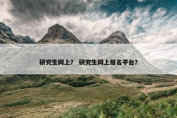 研究生网上？ 研究生网上报名平台？