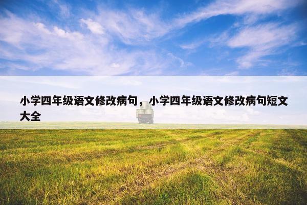 小学四年级语文修改病句，小学四年级语文修改病句短文大全