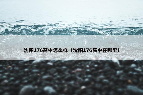 沈阳176高中怎么样（沈阳176高中在哪里）