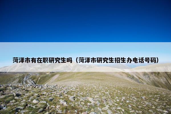 菏泽市有在职研究生吗（菏泽市研究生招生办电话号码）