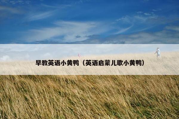 早教英语小黄鸭（英语启蒙儿歌小黄鸭）